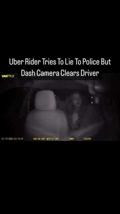 Uber Rider Tries To Lie To Police But Dash Camera Clears Driver