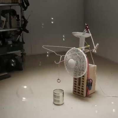 Homemade bubble machine