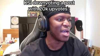 When KSI downvotes someone’s post