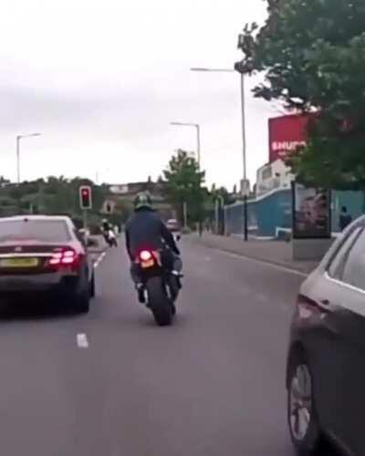 Lane splitting and driving on the wrong side of the road