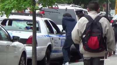 Heartwarming video of NYPD cop responding to a protester the right way