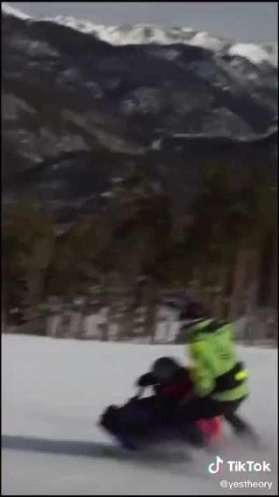 Grandma goes skiing one last time as one of her bucket list items