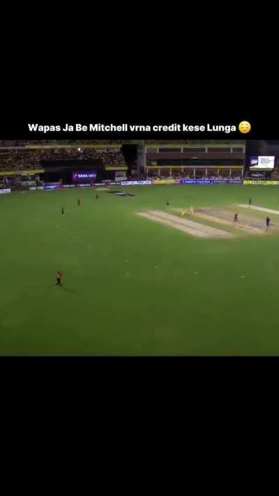 Mitchel 2 run bhagya aur umpire ne count bhi nhi kiya😒