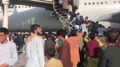 People are force boarding themselves into commercial airplane to flee away from Kabul. We could never imagine things like this would happen.