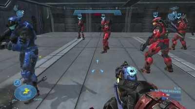 A true Halo fan helps out an abandoned enemy