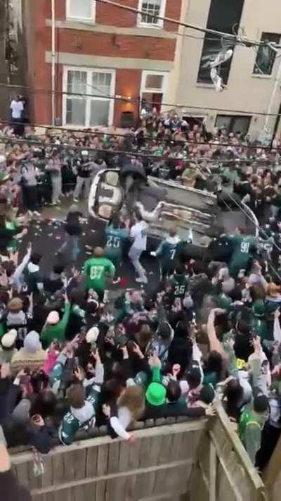 Eagles fans in Philly before the game even started