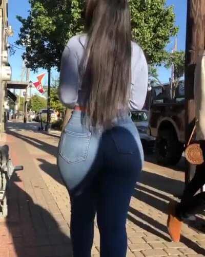 She’s really filling out those jeans