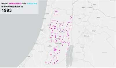 
A look at how settlements have grown in the West Bank over the years
