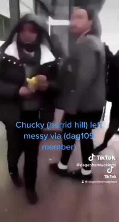 Chucky(horrid hill) after being stabbed 