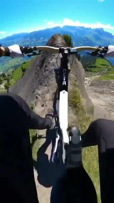 Kilian Bron conquering this tough trail in Chamonix, France.