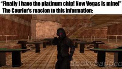 [OC] Courier's reaction to this information (Fallout New Vegas Virtual Insanity meme)