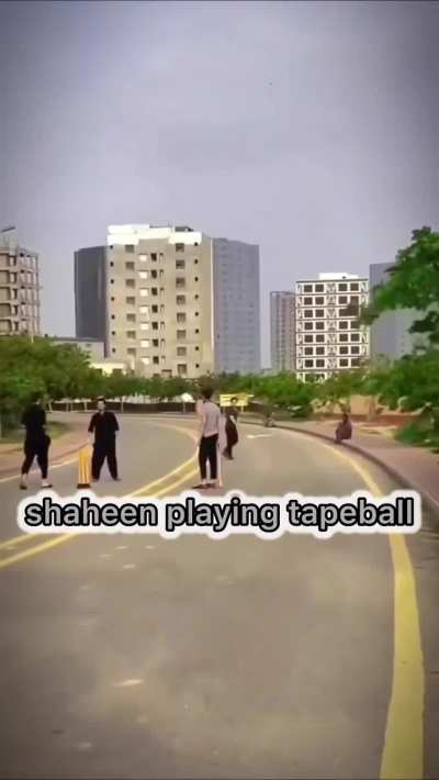 Shaheen promoted to Tapeball cricket. Proud🫡