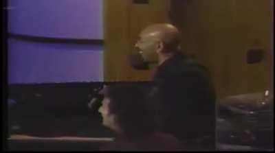 Will Smith joking about an Arsenio Hall’s band member who had alopecia and lost his hair. “It’s just a joke man”, he said. The internet never forgets.