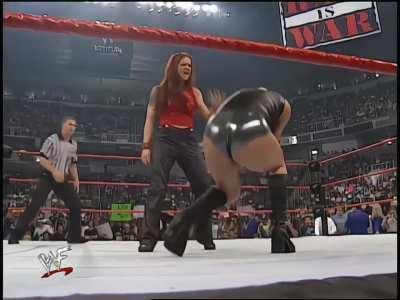 Lita vs Trish Stratus Street Fight Upscaled