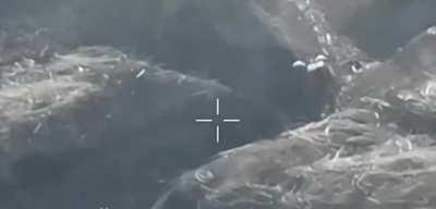 2 Russians survive a Ukranian FPV drone attack after the first one malfunctions and the second one misses