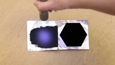 How Black Vantablack Is (absorbs about 99.965% of light)