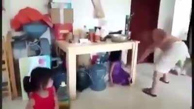 A video uploaded and later deleted by a Han Chinese man. In the video you can see him beating up three young girls, who cry out &quot;apa, apa&quot;. The word Apa means mother in the tongue of Uyghurs and Kazakhs from East Turkestan. The man in speaking Mandarin.