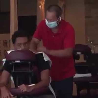 A masseur dies inside several times [watch with sound]