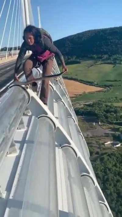 Skateboard run from the french &quot;viaduc de Millau&quot;.