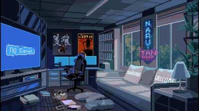 🔥 Gaming Room. Pixel art animated gif : PixelArt