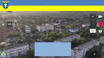 On Ukrainian Flag Day, Warriors of the 124th Brigade used a drone to put up the Ukrainian blue and yellow flag in Oleshky in the occupied part of Kherson region