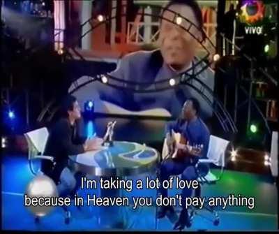 Diego Maradona and Pele sing to each other on La Noche del 10 RIP Pele