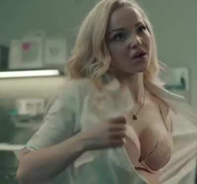 Dove Cameron stripping (from her upcoming movie Issac)