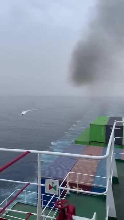 Surface drone eliminated by security team onboard container ship