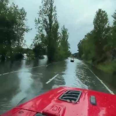 Of seeing a boat on the road!