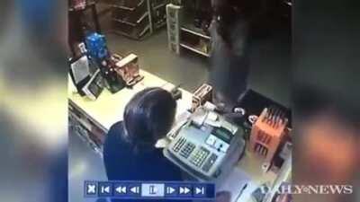 Liquor store robbery.