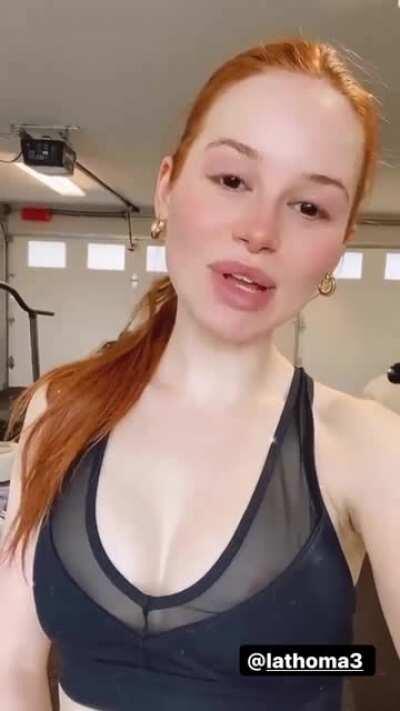 Madelaine Petsch areola peek (video)