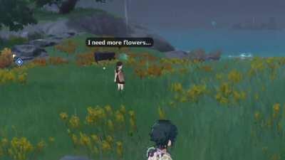 Meng Meng needs more flowers