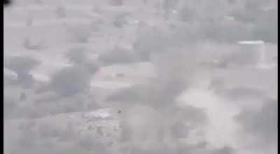 Yemeni Army blowing up fleeing Houthi Vehicle on Marib Front [Yemen/2021]