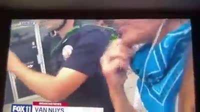 LAPD show up to a store that requested help against the looters and immediately put black store owners in handcuffs.