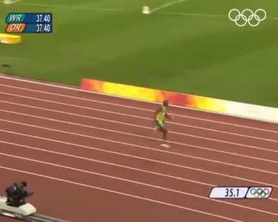 Usain bolts epic 3 world records at the 2008 olympics. The rest is history