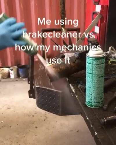 How to use brake cleaner