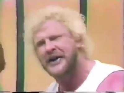 David Schultz says nobody wants to be Jerry Lawler's tag partner because Lawler has aids - Memphis 1985