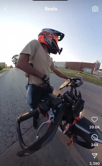 Follow up video of the man on the motorcycle who drew his handgun while his daughter was riding with him. 