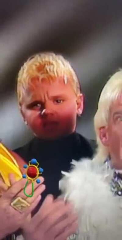 Baby Ric Flair cutting a promo with baby Mr. Perfect and Razor Ramon. Credit u/CahirAepCaellach