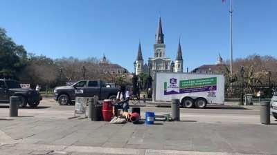 Saw this hard working pup in Nawlins today.