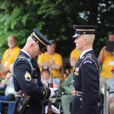 Guard Commander Conducting a White-Glove M-14 Rifle Inspection at Arlington National Cemetery