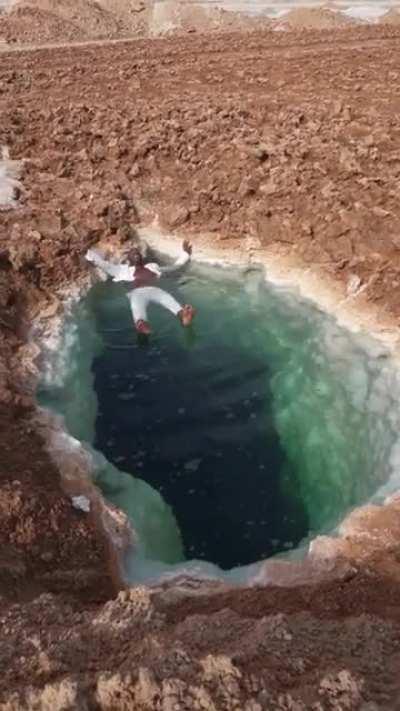 The salt pools of Siwa Oasis in Egypt