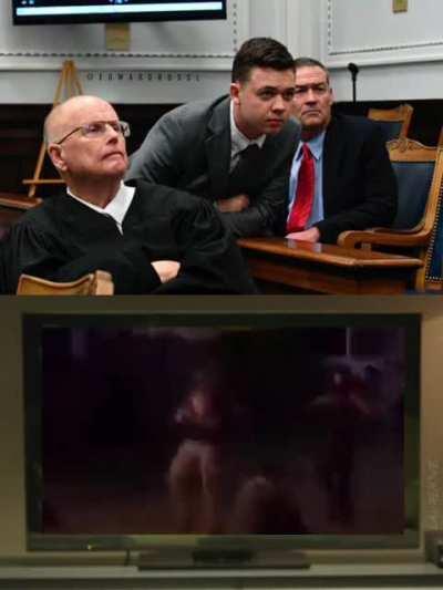Footage from the court