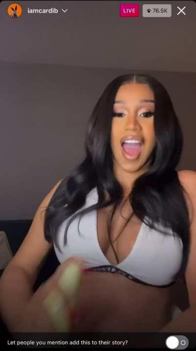 Cardi B Whip Shots on Live