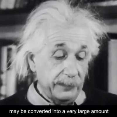 Einstein talking about the theory of relativity