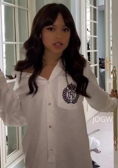 Jenna Ortega invites you over, you knock on her door, she invites you in, what is the first thing you 2 are doing?