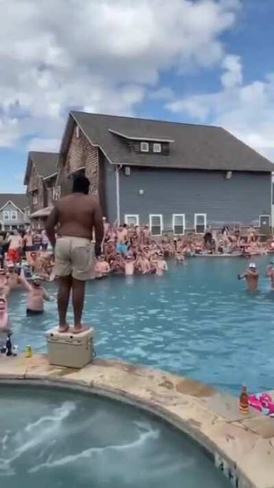 HMF while I jump in the pool with all eyes on me