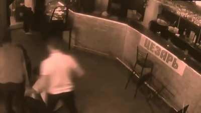 A guy tries to assault a waitress and she shuts it down.