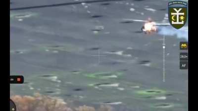 Full video of Russian MI-8 helicopter shot down near Berestove