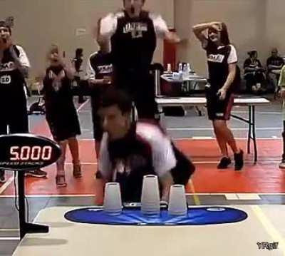 Cup Stacking in 5 seconds.